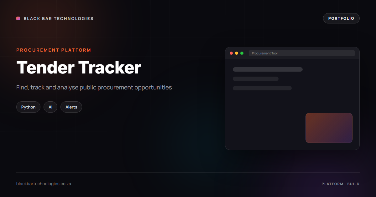 Tender Tracker screenshot