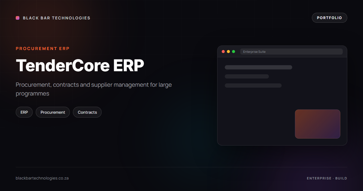 TenderCore ERP featured image