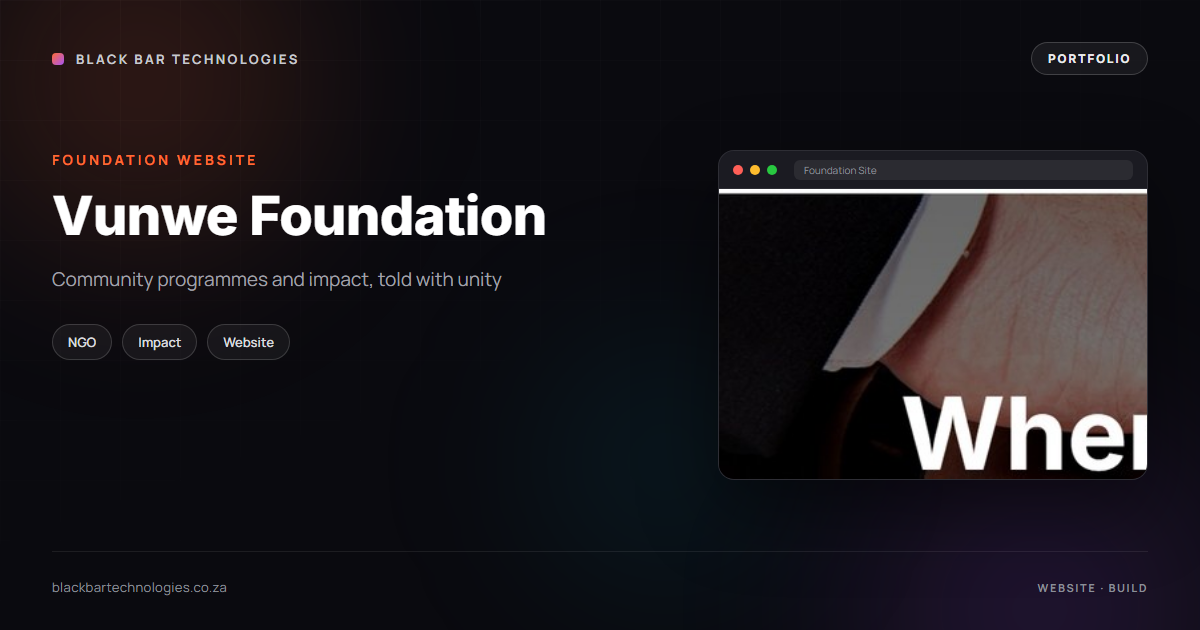 Vunwe Foundation featured image